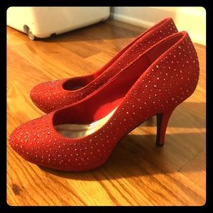 Red Glitter heels